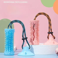HKM-6956221 Suction Cup Interactive Dog Chew Ball Toy with Food Dispenser for Aggressive Chewers