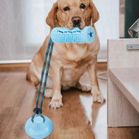 HKM-6956221 Suction Cup Interactive Dog Chew Ball Toy with Food Dispenser for Aggressive Chewers