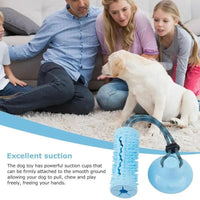 HKM-6956221 Suction Cup Interactive Dog Chew Ball Toy with Food Dispenser for Aggressive Chewers