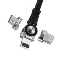 HKM-695699 Universal Magnetic Charging Cable with Multiple Head Compatibility (Type-C, Micro USB, Apple 8PIN) - 1 Meter Length