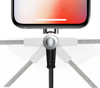 HKM-695699 Universal Magnetic Charging Cable with Multiple Head Compatibility (Type-C, Micro USB, Apple 8PIN) - 1 Meter Length