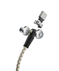 HKM-695699 Universal Magnetic Charging Cable with Multiple Head Compatibility (Type-C, Micro USB, Apple 8PIN) - 1 Meter Length