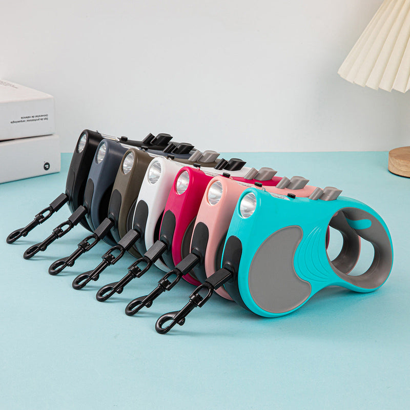 HKM-6957373 Automatic Retractable Pet Leash with Integrated Light - Multiple Colors Available