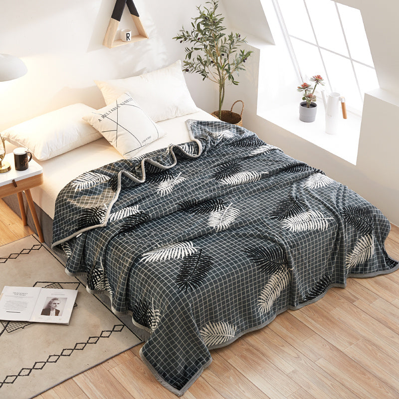 HKM-695827 Thick Coral Fleece Single Blanket - Fashionable and Simple Design in Vibrant Colors