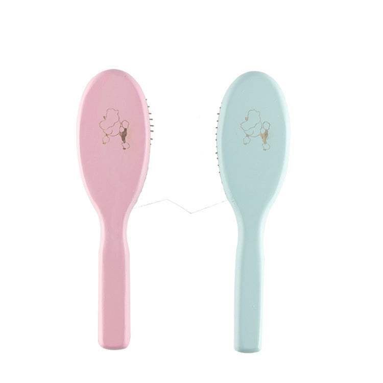HKM-6959165 Long Haired Pet Grooming Comb - Solid Wood Handle with Stainless Steel Pins