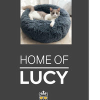 HKM-6959421 Customized Pet Bed with Soft Carpet - Dark Grey, 50cm, 60cm, 70cm Diameter, 40x60cm Size
