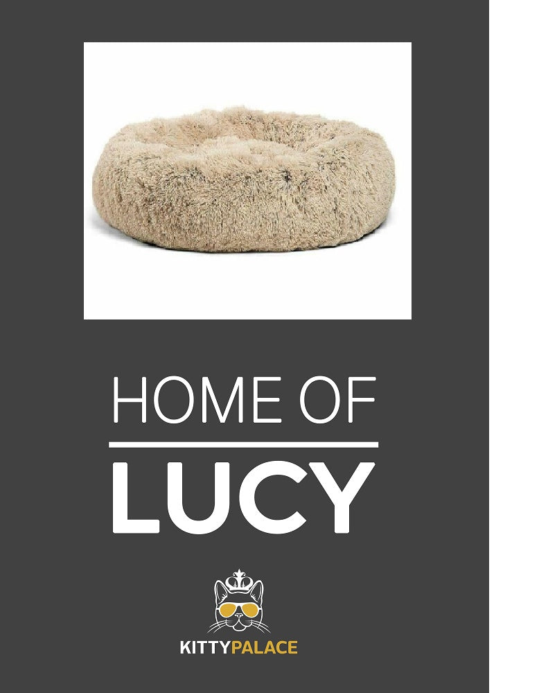 HKM-6959421 Customized Pet Bed with Soft Carpet - Dark Grey, 50cm, 60cm, 70cm Diameter, 40x60cm Size