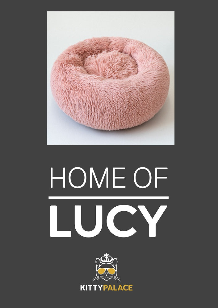 HKM-6959421 Customized Pet Bed with Soft Carpet - Dark Grey, 50cm, 60cm, 70cm Diameter, 40x60cm Size