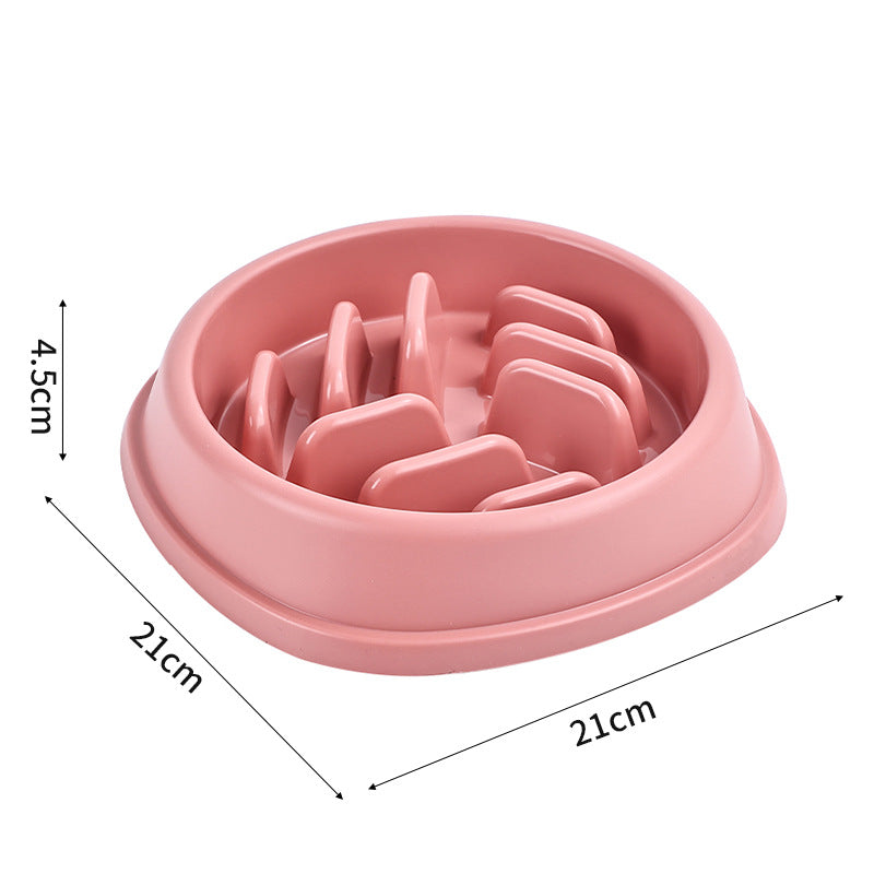 HKM-6959549 Non-slip Anti-tumble Pet Bowl in Four Colors: Blue, Yellow, Pink, Green