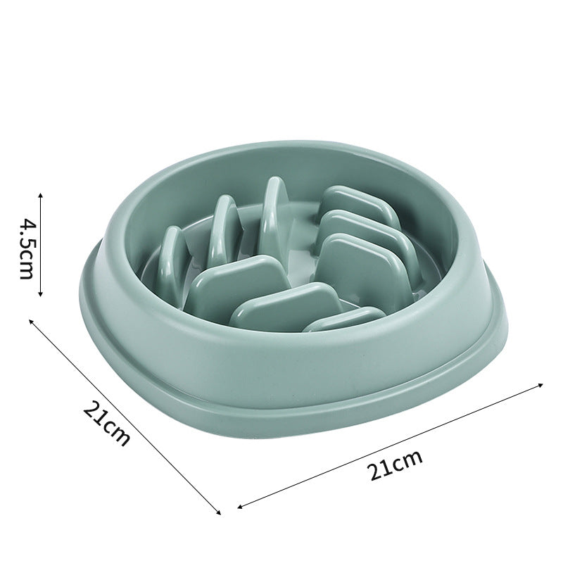 HKM-6959549 Non-slip Anti-tumble Pet Bowl in Four Colors: Blue, Yellow, Pink, Green