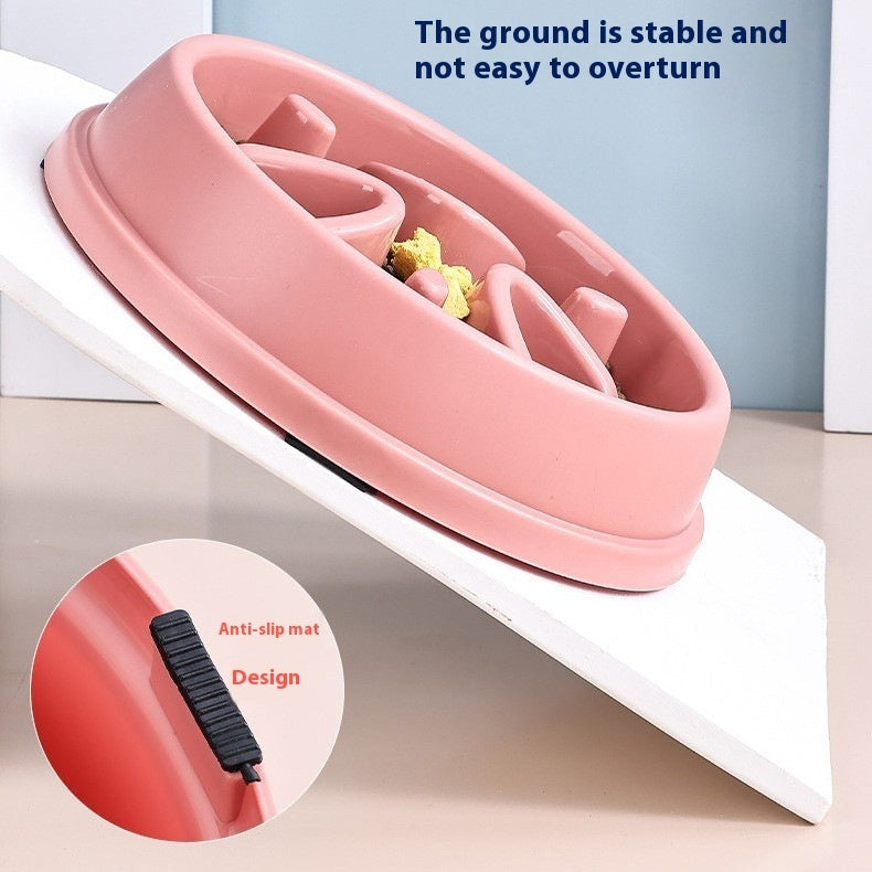 HKM-6959549 Non-slip Anti-tumble Pet Bowl in Four Colors: Blue, Yellow, Pink, Green