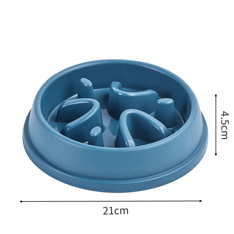 HKM-6959549 Non-slip Anti-tumble Pet Bowl in Four Colors: Blue, Yellow, Pink, Green