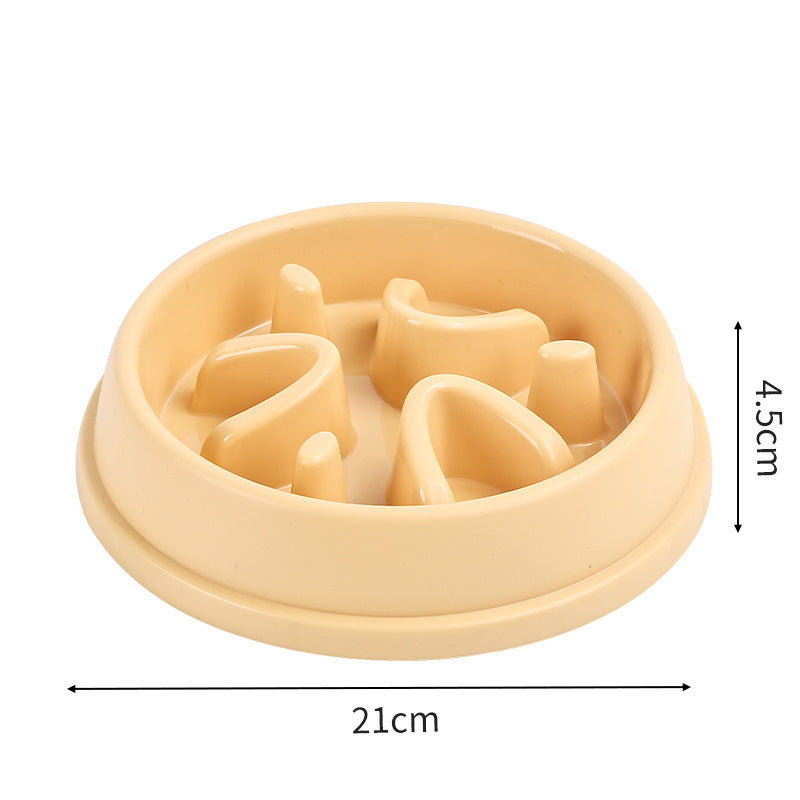 HKM-6959549 Non-slip Anti-tumble Pet Bowl in Four Colors: Blue, Yellow, Pink, Green