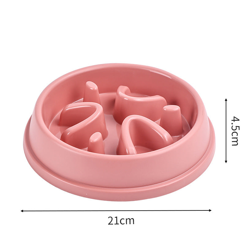 HKM-6959549 Non-slip Anti-tumble Pet Bowl in Four Colors: Blue, Yellow, Pink, Green