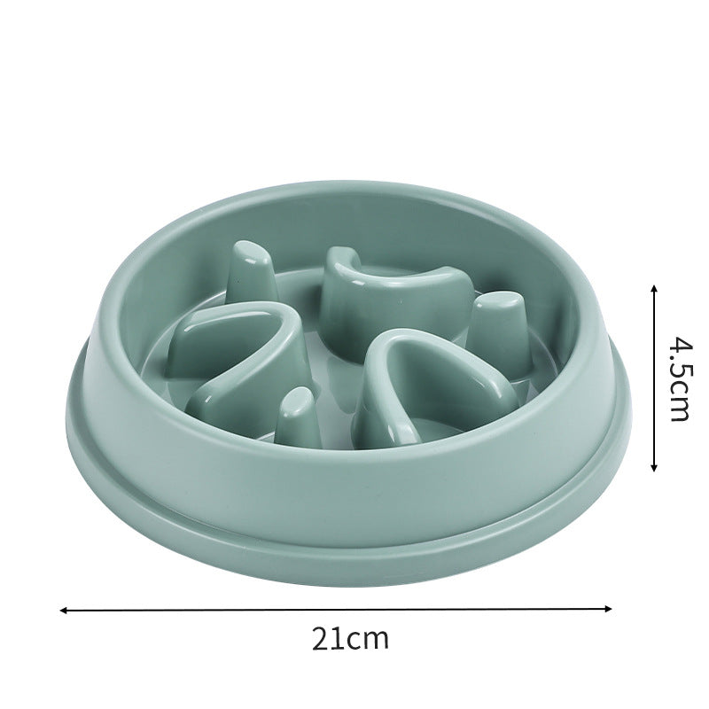 HKM-6959549 Non-slip Anti-tumble Pet Bowl in Four Colors: Blue, Yellow, Pink, Green