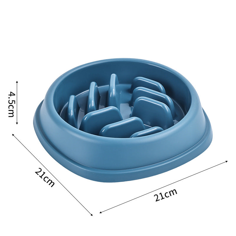 HKM-6959549 Non-slip Anti-tumble Pet Bowl in Four Colors: Blue, Yellow, Pink, Green