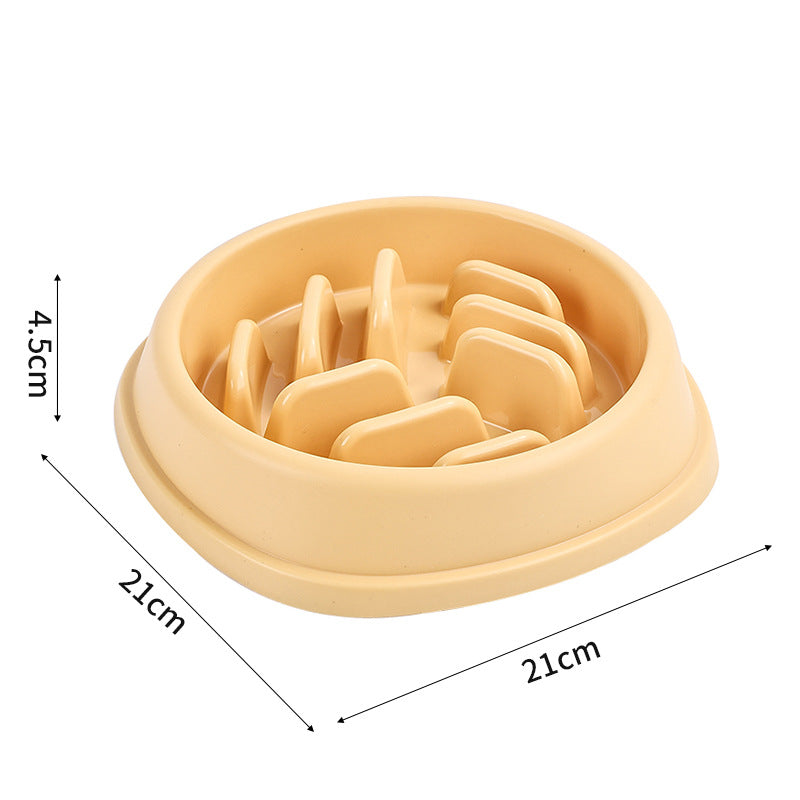 HKM-6959549 Non-slip Anti-tumble Pet Bowl in Four Colors: Blue, Yellow, Pink, Green