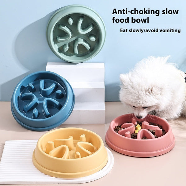 HKM-6959549 Non-slip Anti-tumble Pet Bowl in Four Colors: Blue, Yellow, Pink, Green