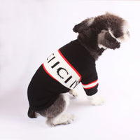 HKM-6961341 Cozy Wool Letter Sweater for Pets - Black, Sizes S to XXL