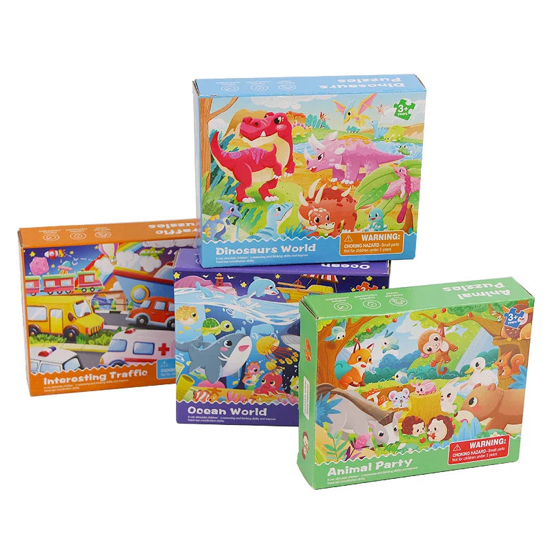 HKM-696275 Educational 60-Piece 3D Cartoon Jigsaw Puzzle for Kids – Fun and Engaging Learning Activity