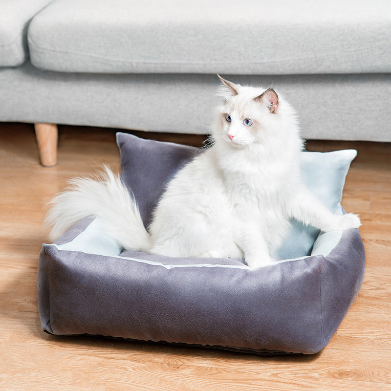 HKM-6963389 Washable Removable Cloth Kennel Pad in Gray and Malachite Green, Multiple Sizes Available