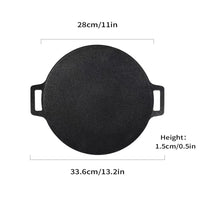 HKM-696339 Smokeless Indoor and Outdoor Metal BBQ Grill Pan with Heat-Resistant Griddle for Roasting and Frying