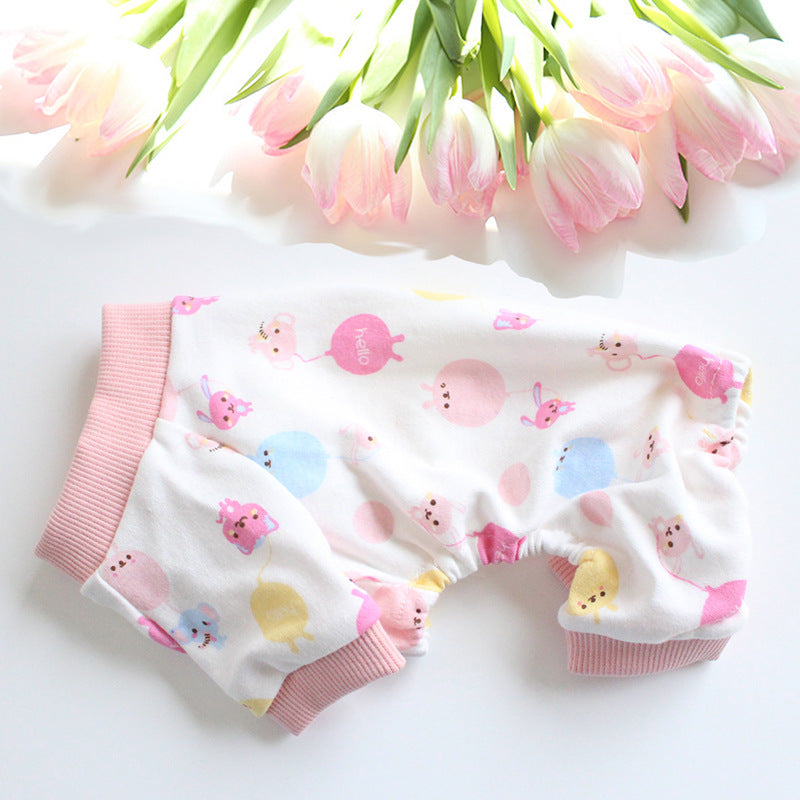 HKM-6963901 Colorful Cotton Four-Legged Pajamas for Dogs and Cats