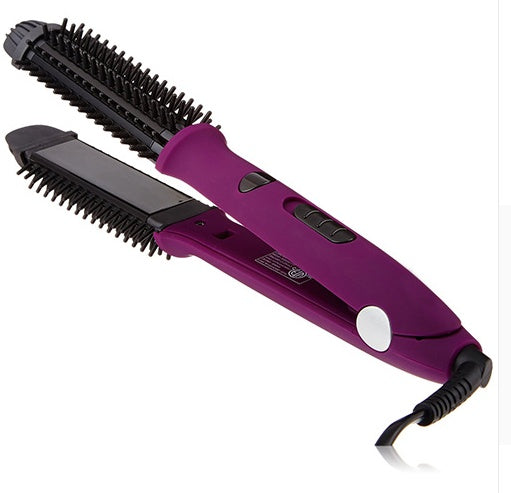 HKM-696403 4 in 1 Hair Curler and Straightener with Electric Coil Comb, 60W ABS, PP, PC, Aluminum, Nylon