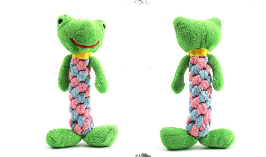 HKM-6964157 Plush Dog Molar Toy with Sound – Soft Cotton-Filled Animal Shapes