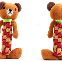HKM-6964157 Plush Dog Molar Toy with Sound – Soft Cotton-Filled Animal Shapes