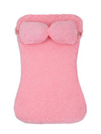 HKM-6965181 Calming Soft Plush Pet Bed Mat with Pillow for Dogs and Cats - Large Size