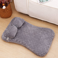 HKM-6965181 Calming Soft Plush Pet Bed Mat with Pillow for Dogs and Cats - Large Size