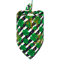 HKM-6965693 Lucky Clover Triangle Dog Scarf for Pets - Stylish Polyester Accessory in Various Patterns and Sizes