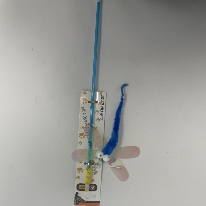 HKM-6969917 Interactive Cat Teaser Stick with Dragonfly Toy