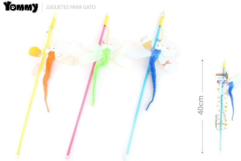 HKM-6969917 Interactive Cat Teaser Stick with Dragonfly Toy