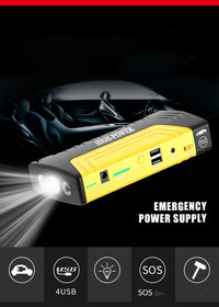 HKM-697043 Portable Car Jump Starter and Mobile Power Bank with Multi-Function LED Lights