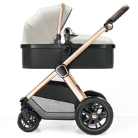 HKM-697171 3 in 1 Baby Stroller Pram with Car Seat - Luxury Lightweight Pushchair for Infants and Toddlers