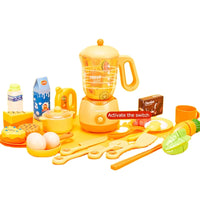 HKM-697235 Kids Play Kitchen Set with Electric Appliances - Microwave, Washing Machine, and More, Suitable for Ages 3+