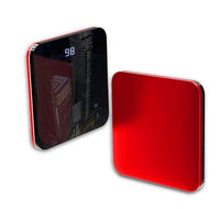 HKM-697363 Ultra-Thin Portable 8000mAh Power Bank with LCD Display in Mysterious Black, Chinese Red, and Rose Gold