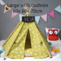 HKM-6973885 Cozy Canvas Pet Tent with Removable Cushion for Small and Medium Dogs