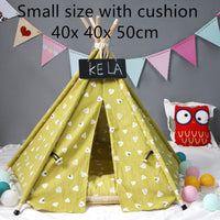 HKM-6973885 Cozy Canvas Pet Tent with Removable Cushion for Small and Medium Dogs