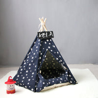 HKM-6973885 Cozy Canvas Pet Tent with Removable Cushion for Small and Medium Dogs