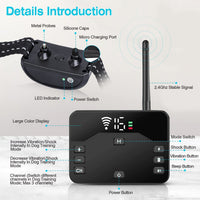 HKM-6974525 Wireless Electric Dog Fence and Training Collar System with Two Receiver Collars for Small to Large Dogs