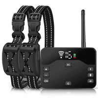 HKM-6974525 Wireless Electric Dog Fence and Training Collar System with Two Receiver Collars for Small to Large Dogs