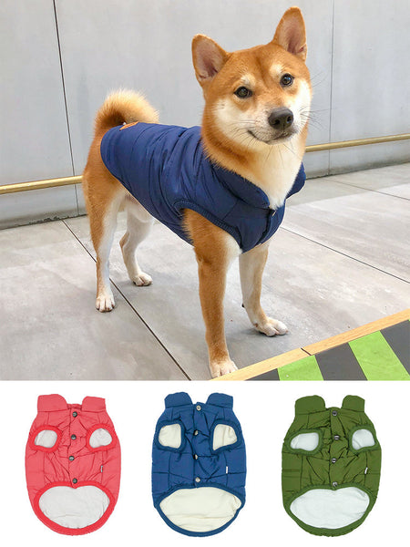 HKM-6975421 Thick Cotton Winter Vest for Medium-Sized Dogs ¨C Ideal for Corgis, Shiba Inus, and Bichons