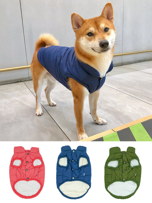 HKM-6975421 Thick Cotton Winter Vest for Medium-Sized Dogs ¨C Ideal for Corgis, Shiba Inus, and Bichons