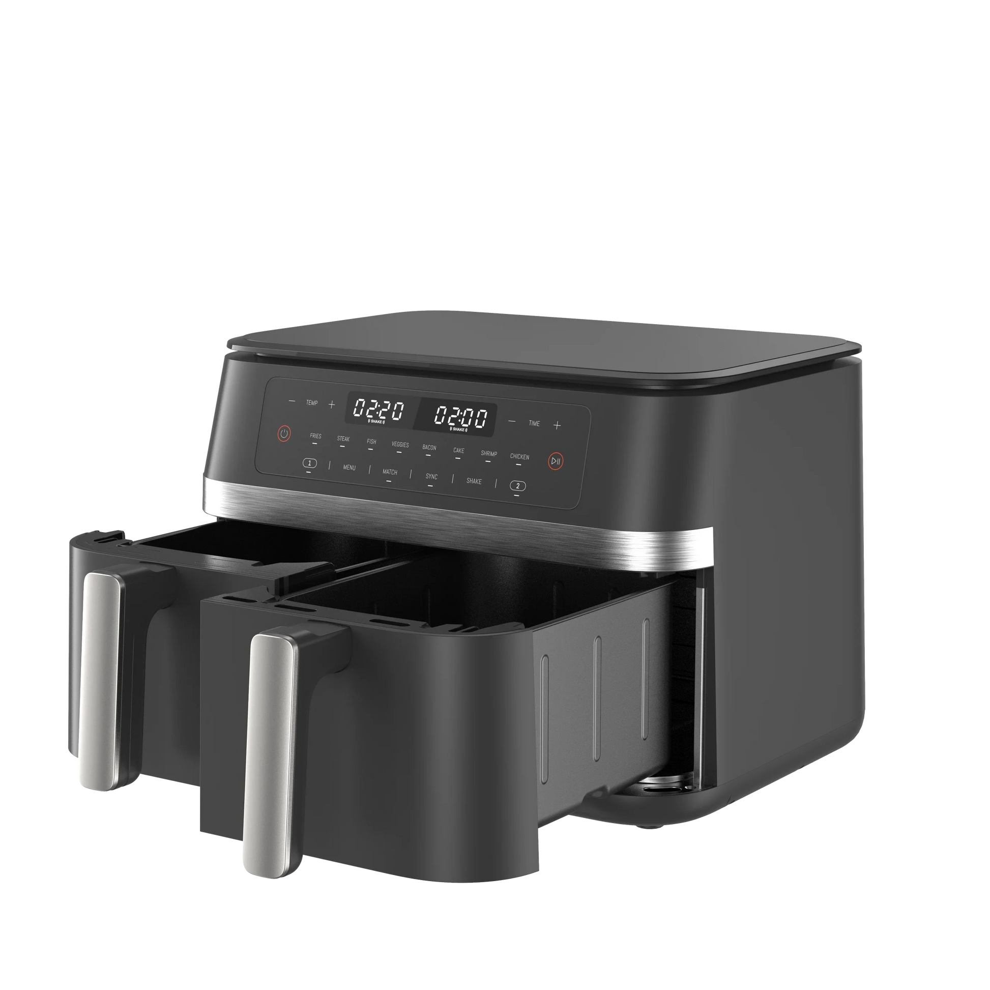 HKM-697555 Dual Air Fryer 11L - Non-Stick Home Kitchen Cooker for Easy Cooking