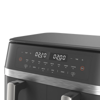 HKM-697555 Dual Air Fryer 11L - Non-Stick Home Kitchen Cooker for Easy Cooking