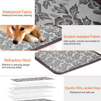 HKM-6976701 Pet Heating Pad for Dogs and Cats - Waterproof, Adjustable Temperature, Chew Resistant Cord, Rapid Heating