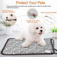 HKM-6976701 Pet Heating Pad for Dogs and Cats - Waterproof, Adjustable Temperature, Chew Resistant Cord, Rapid Heating